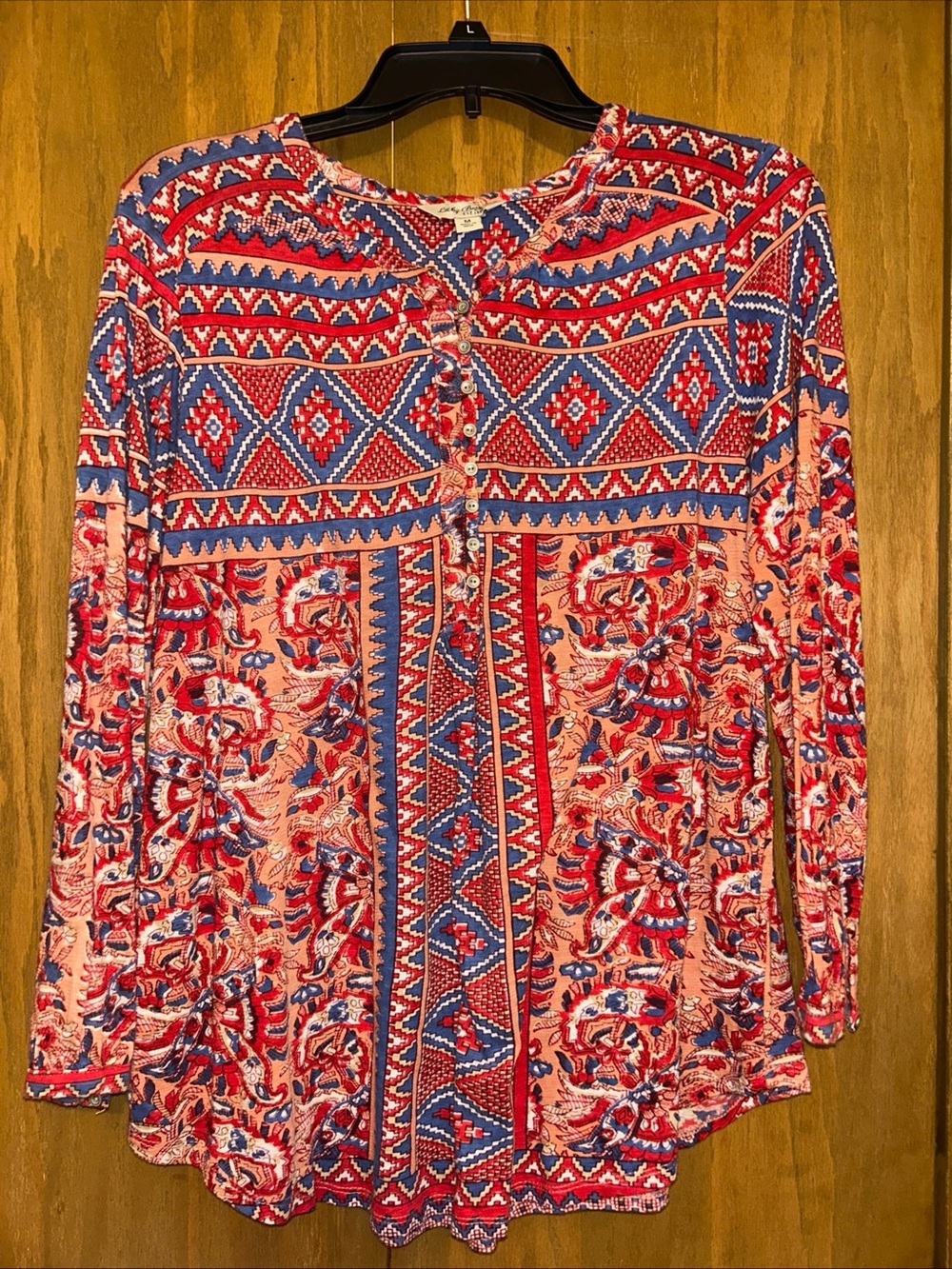 Lucky Brand Women’s Top Babydoll 3/4 sleeves